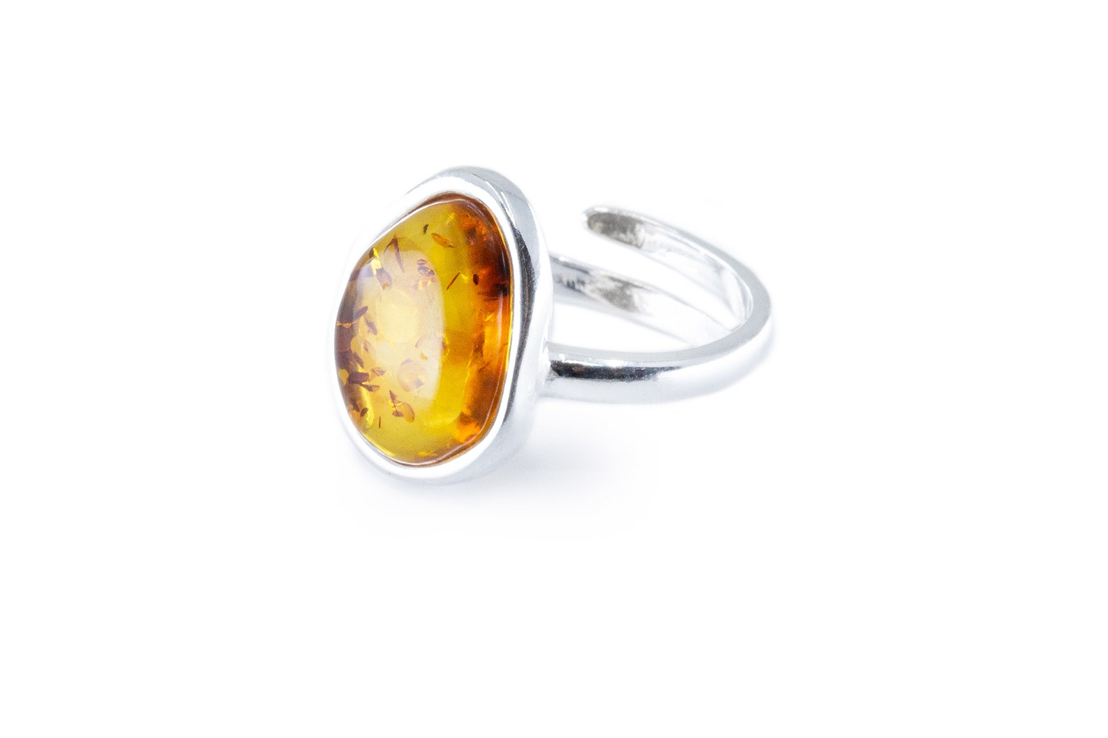 Amber ELEMENT Solitaire Adjustable Ring - Selectique