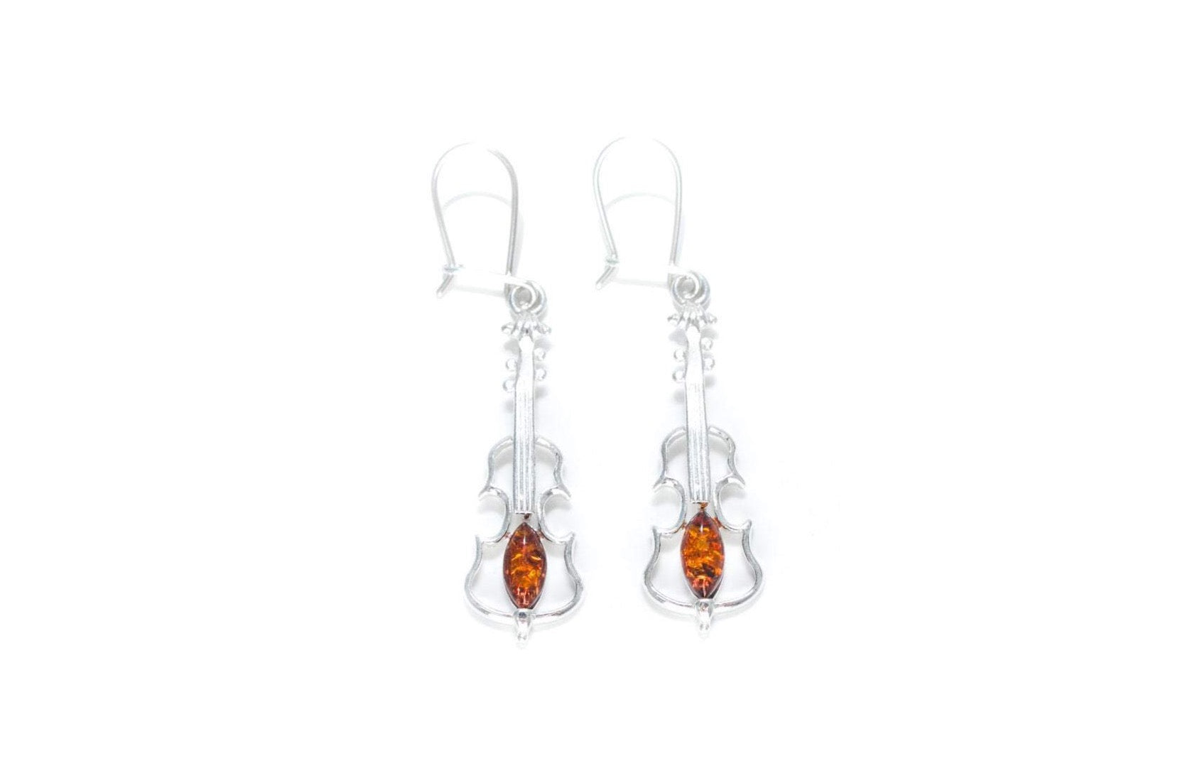 Amber Violin Dangle Earrings - Selectique