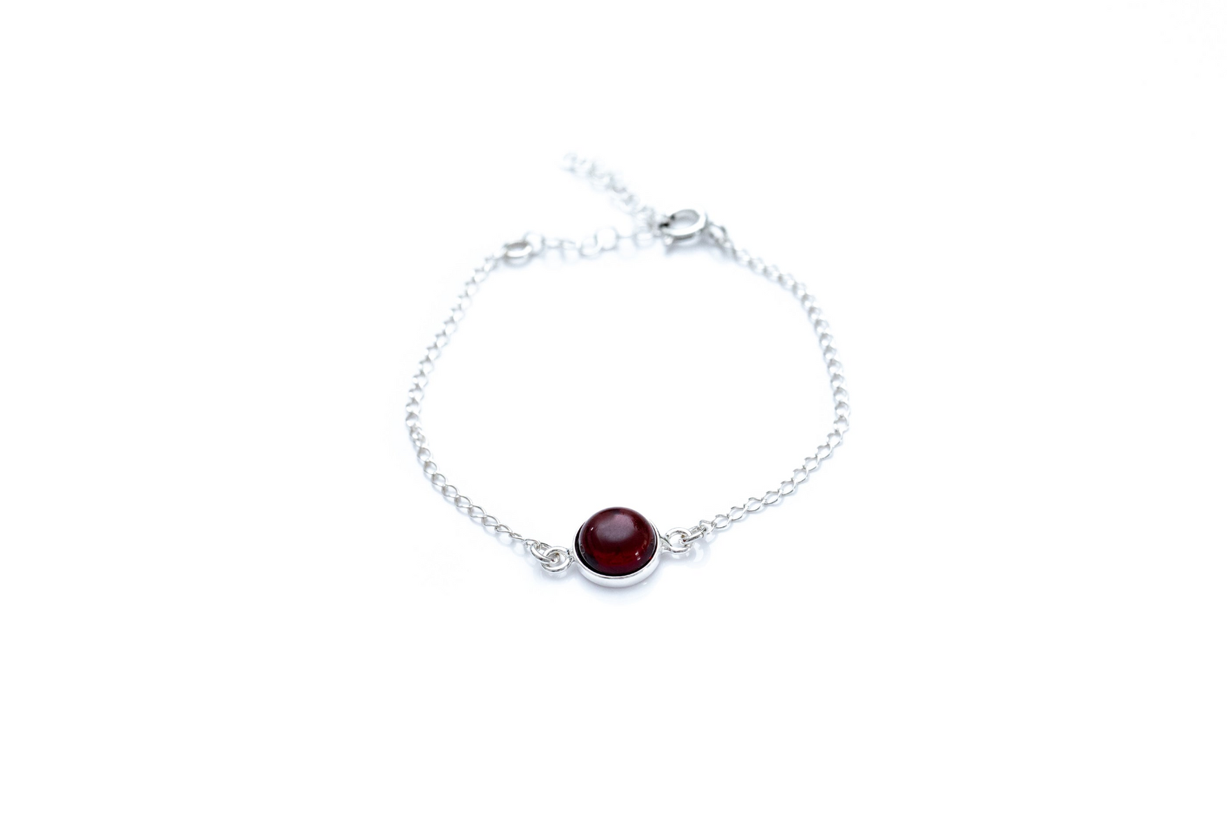 ESSENTIALS Cherry Amber Link Chain Bracelet - Selectique