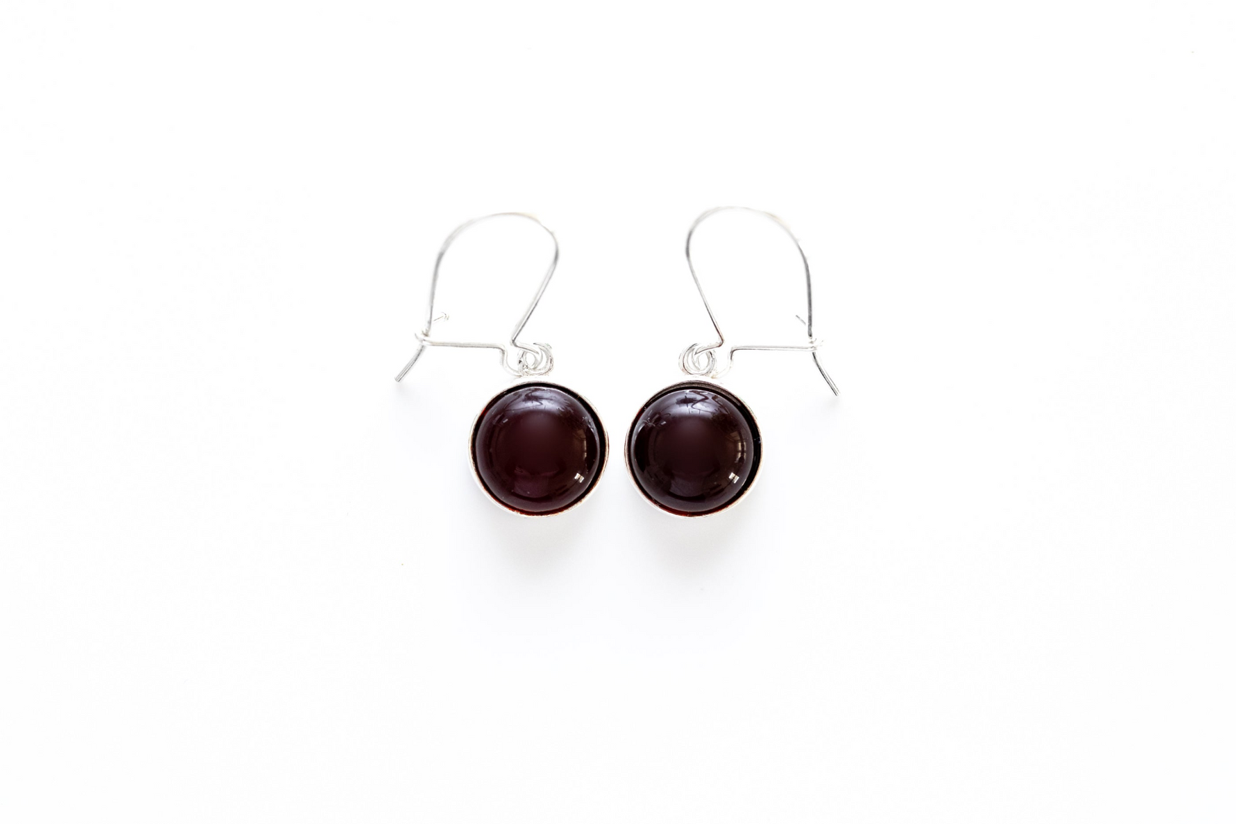 ESSENTIALS Cherry Red Amber Drop Earrings - Selectique