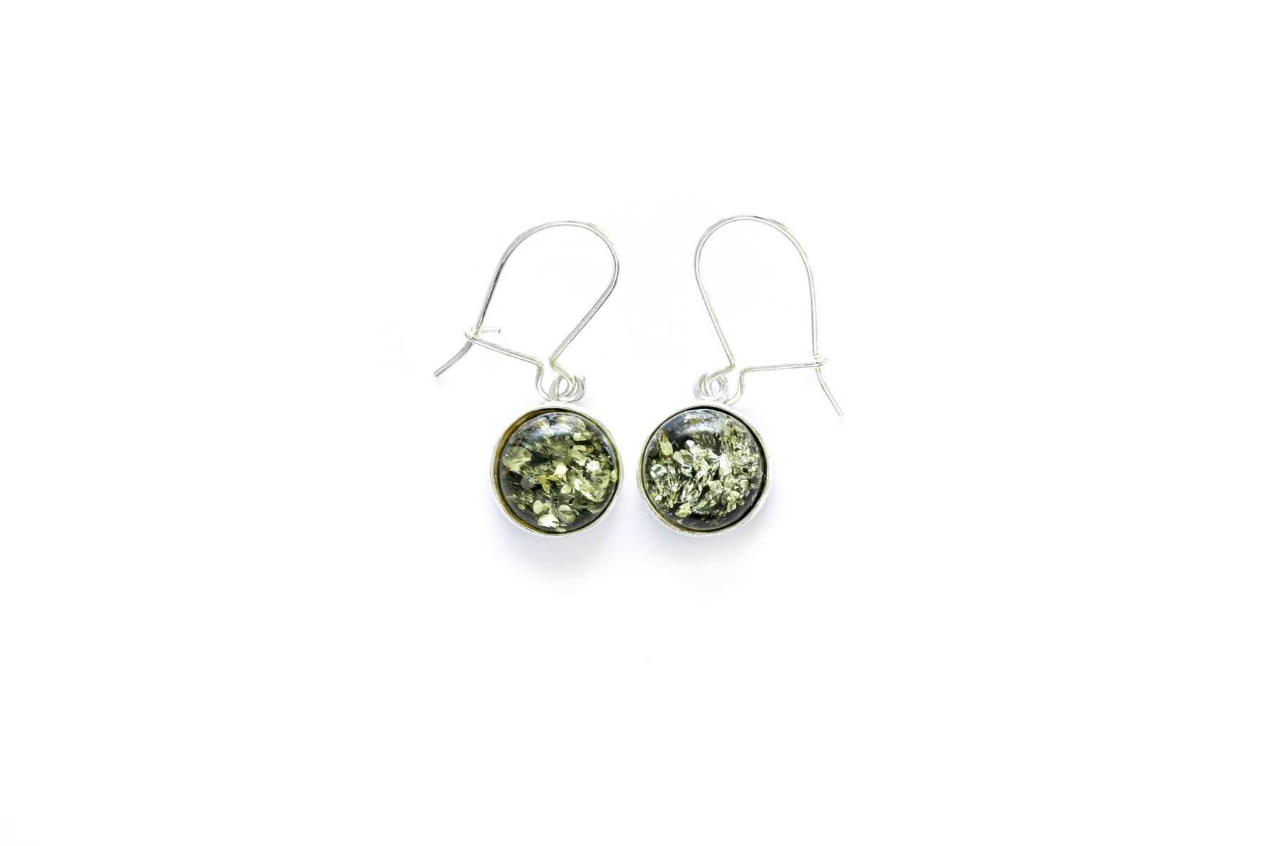 ESSENTIALS Green Amber Drop Earrings - Selectique