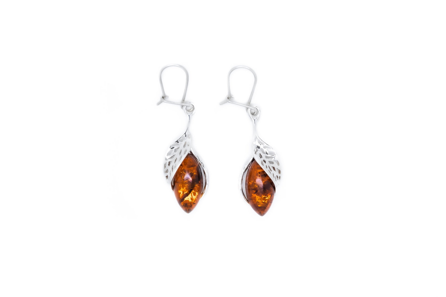 Fancy Top Cognac Amber Earrings - Selectique