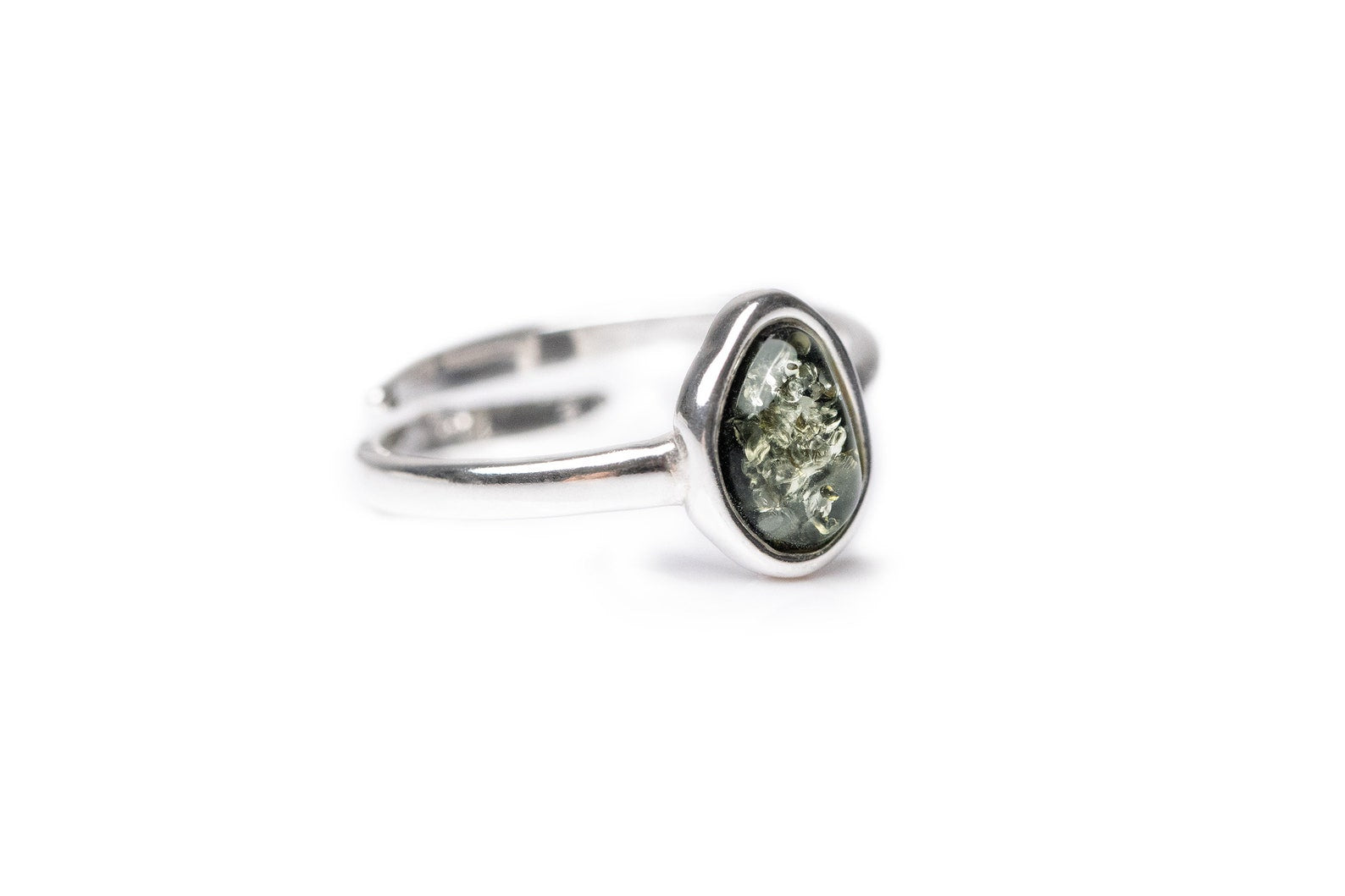 Green Amber ELEMENT Stacking Ring - Selectique