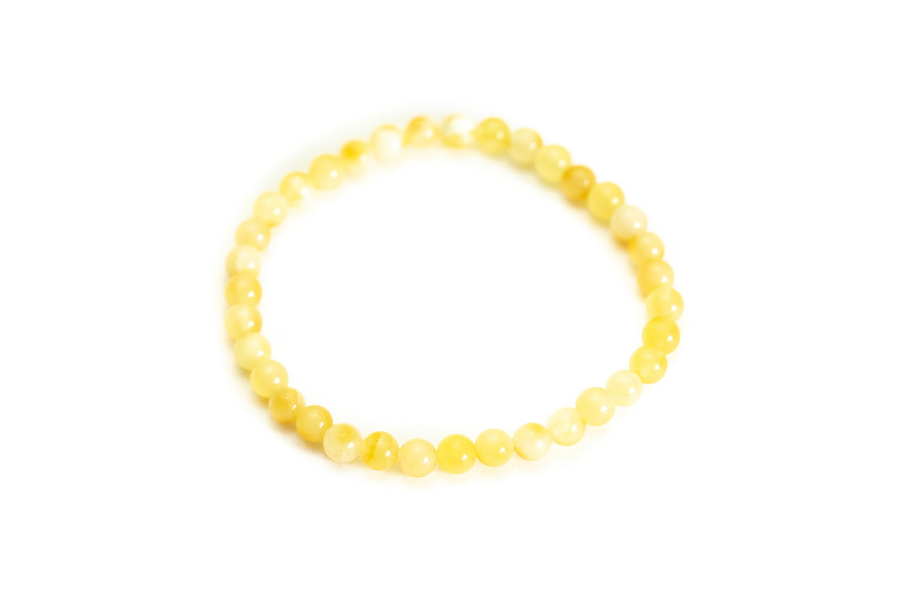Mini Butterscotch Yellow Amber Sphere Bracelet - Selectique
