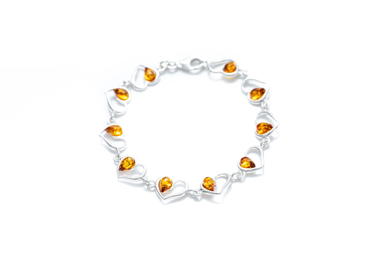 Minimal Amber Heart Bracelet - Selectique