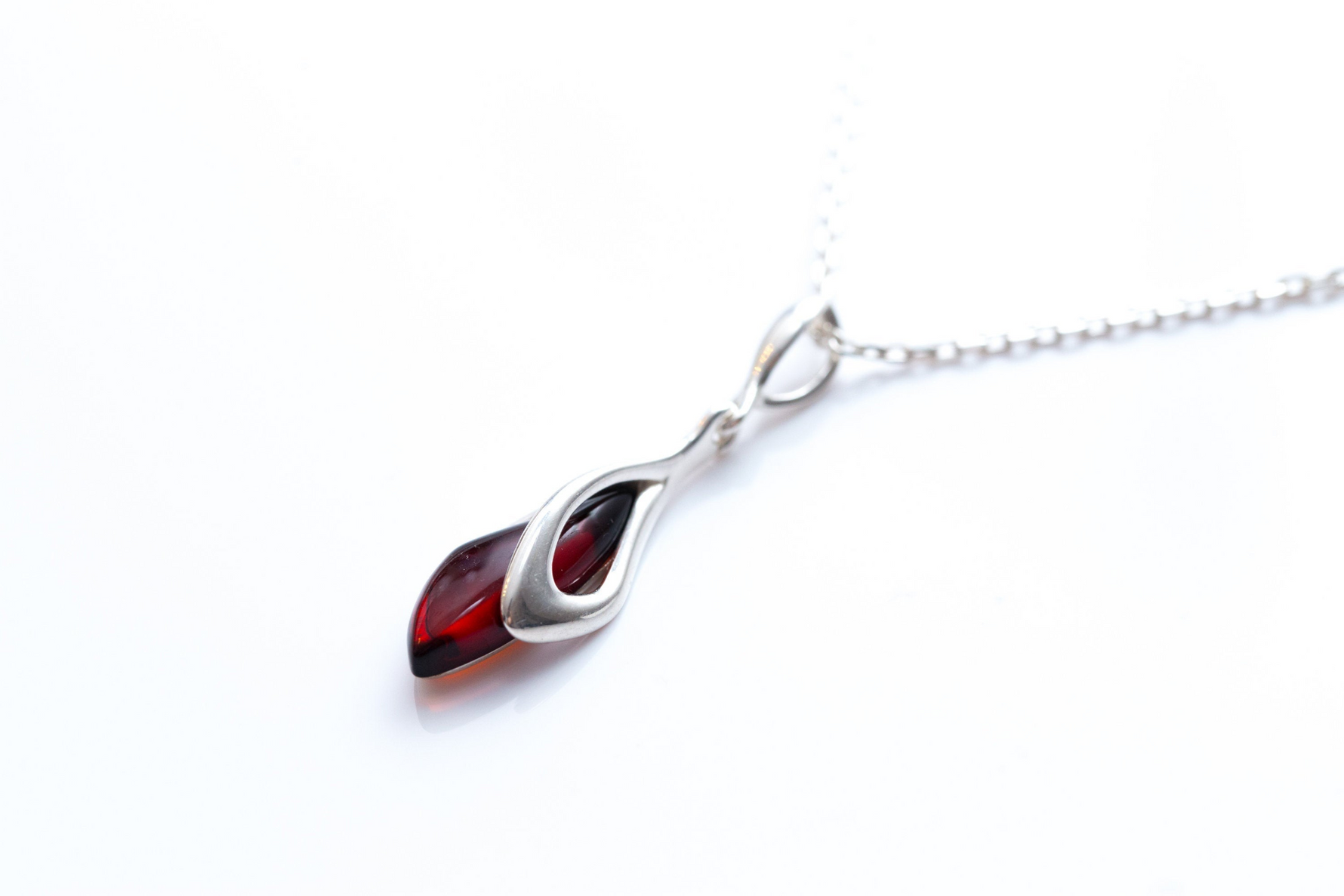 Subtle Cherry Amber Droplet Pendant - Selectique