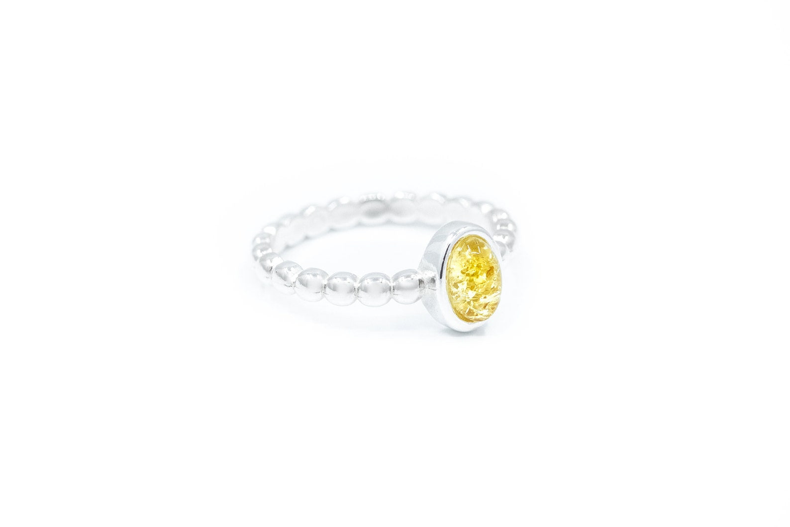 Yellow Amber Bubble Stacking Ring - Selectique