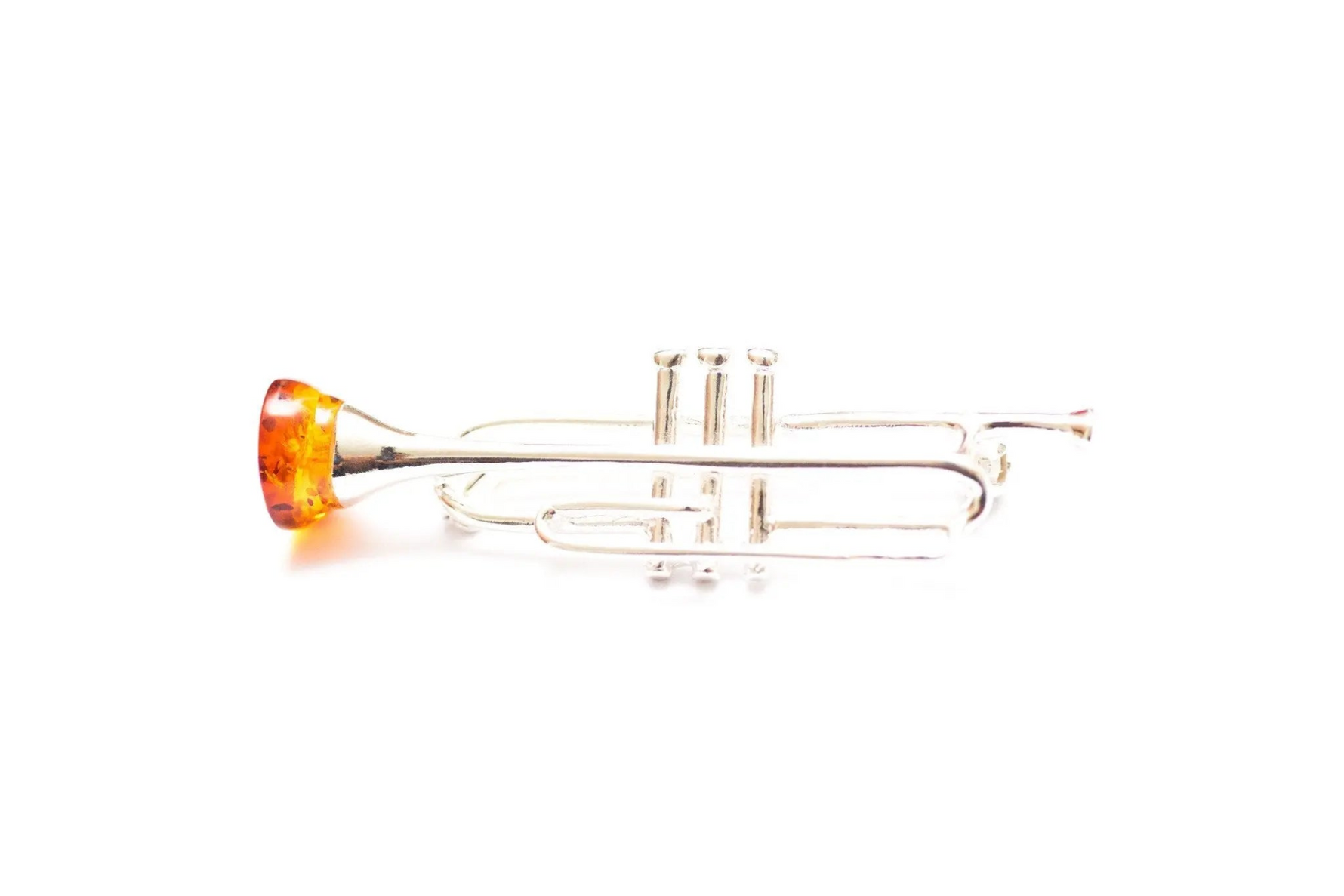 Silver Trumpet Brooch - Selectique