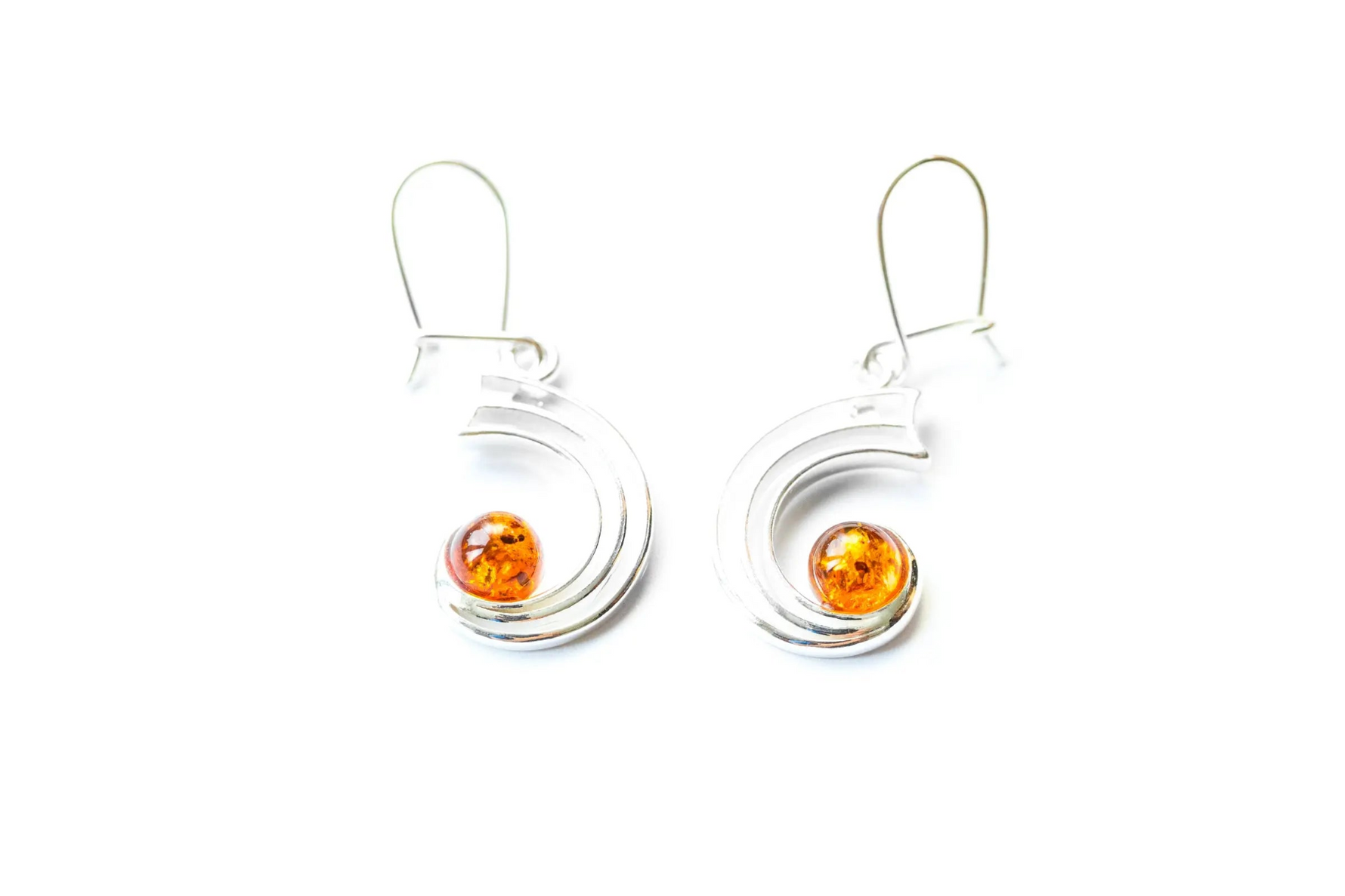 Modern Amber Orbit Earrings - Selectique