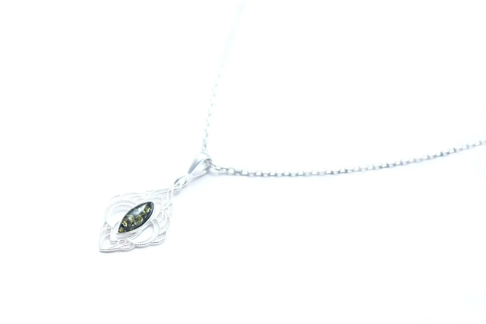 Green Amber Filigree Chandelier Pendant - Selectique