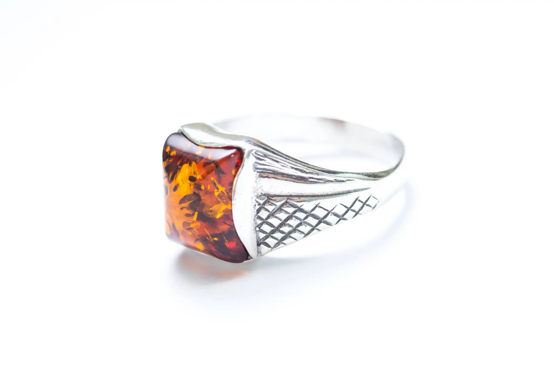 Men's Amber Solitaire Ring - Selectique