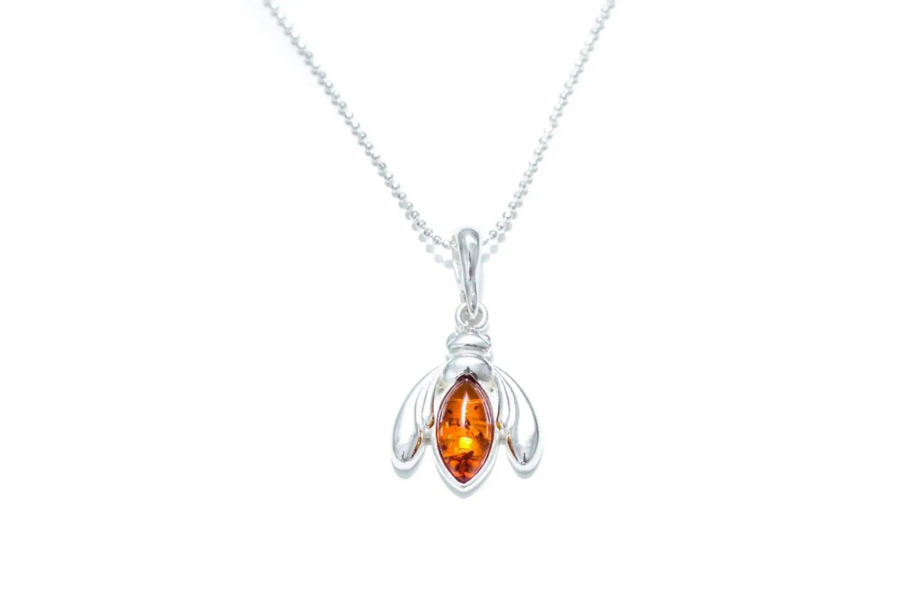 Amber Bumble Bee Charm Necklace - Selectique