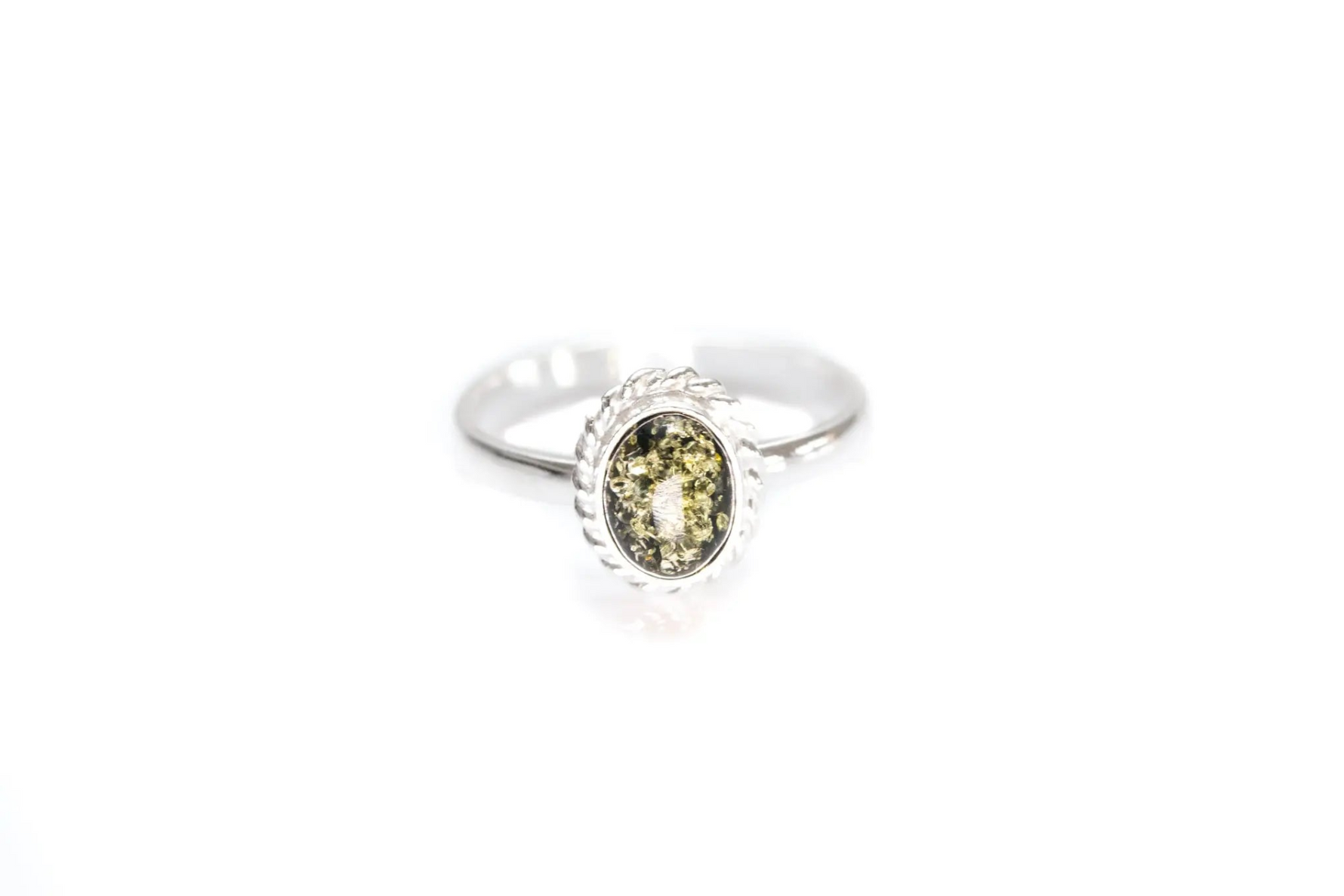 Mini Green Amber Quintessence Ring - Selectique