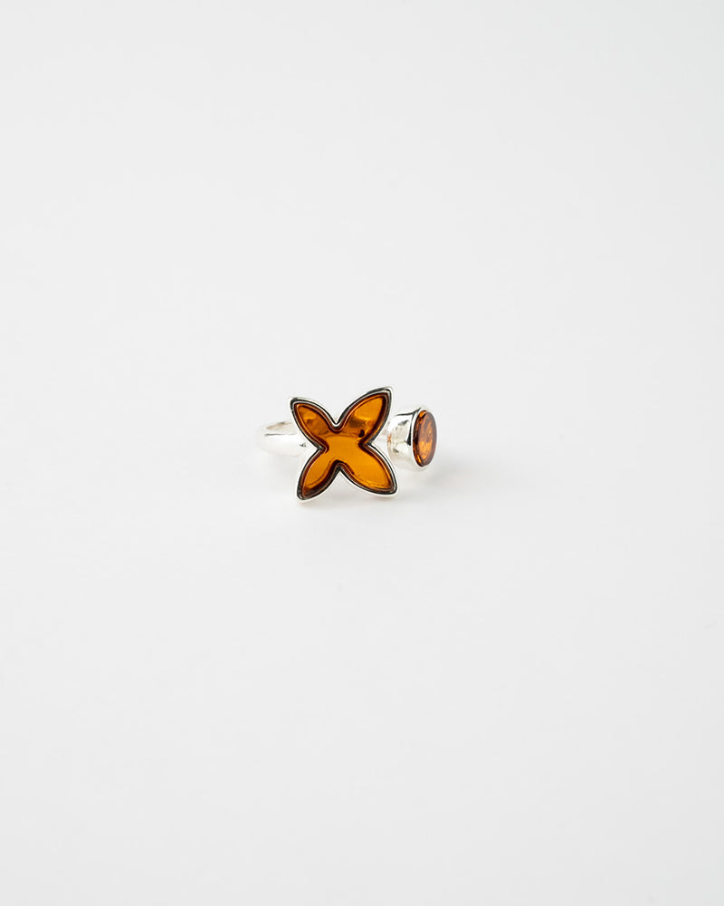 Simple Butterfly Circle Adjustable Ring - Selectique
