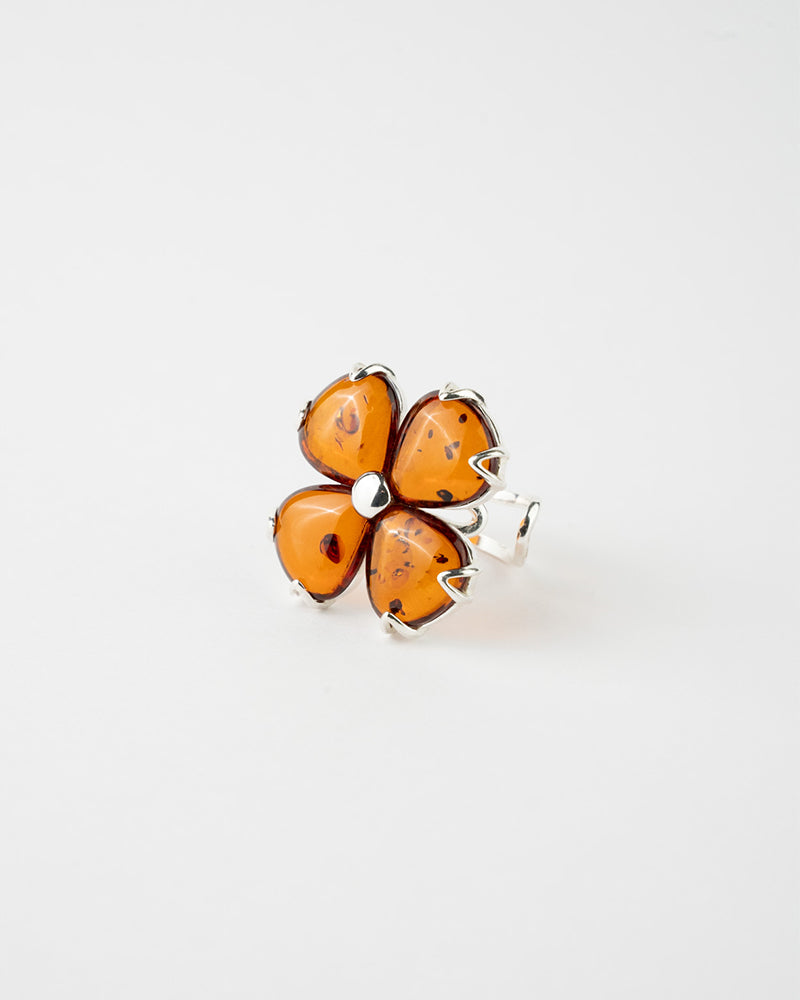Statement Flower Adjustable Ring - Selectique