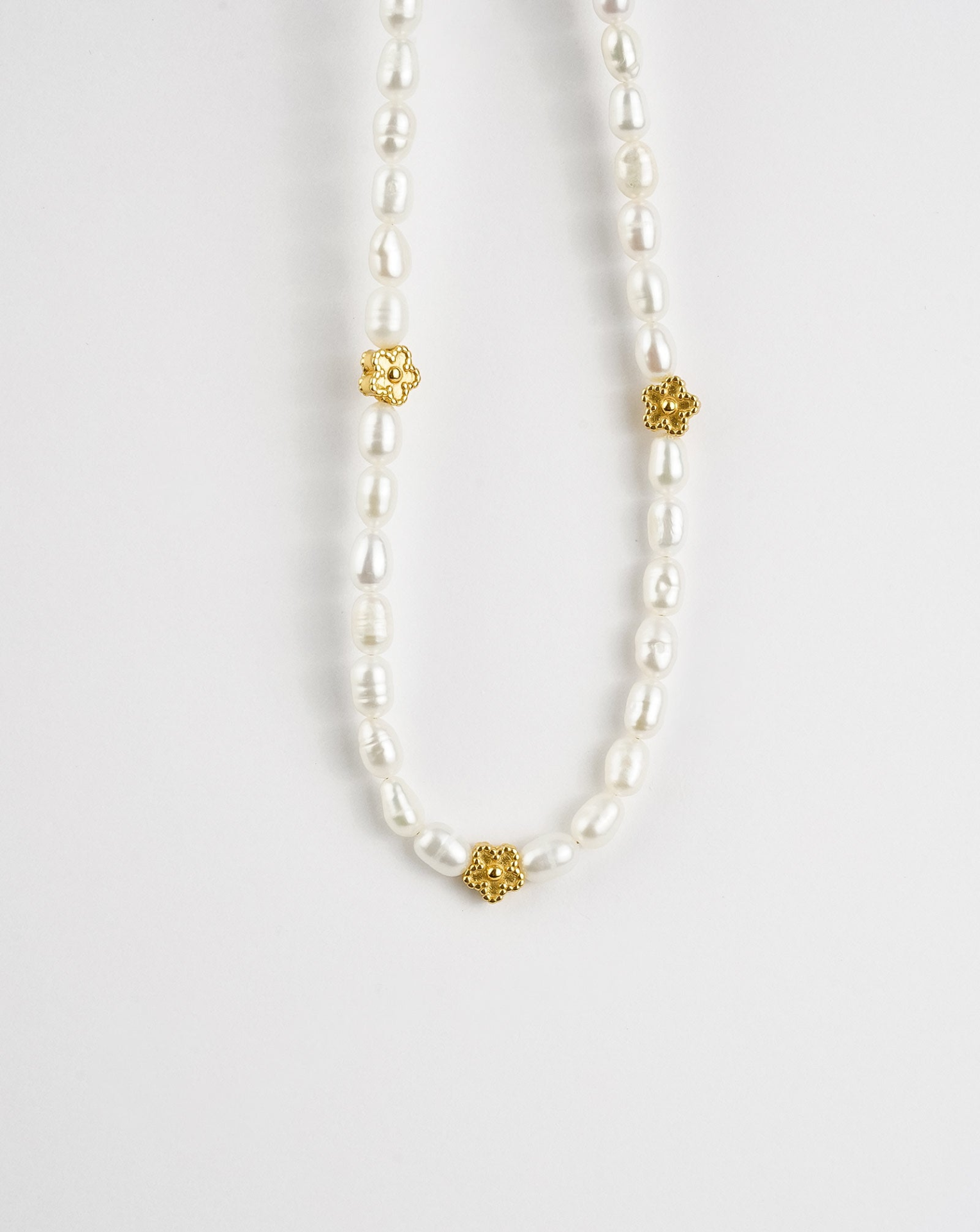 Flower Pearl Necklace - Selectique