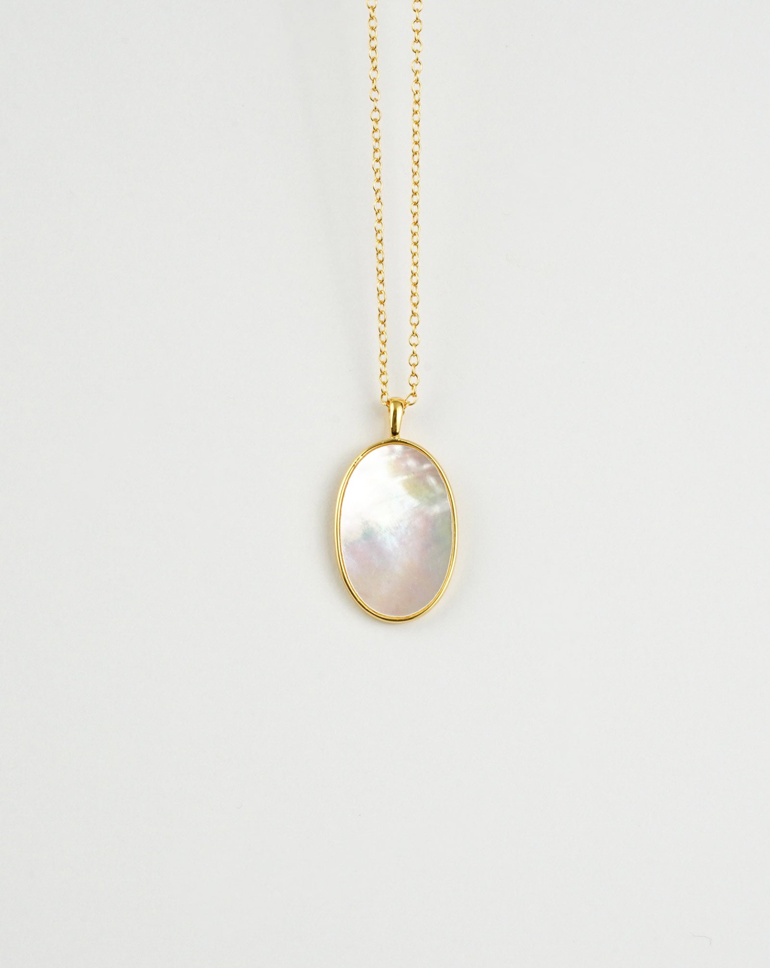 Flat Mother of Pearl Necklace - Selectique