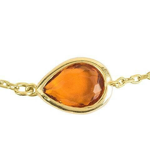 Pisa Mini Teardrop Bracelet Gold Citrine.