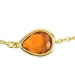 Pisa Mini Teardrop Bracelet Gold Citrine.