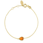 Pisa Mini Teardrop Bracelet Gold Citrine.