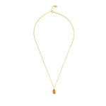 Pisa Mini Teardrop Necklace Gold Citrine.