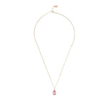 Pisa Mini Teardrop Necklace Rosegold Pink Tourmaline.