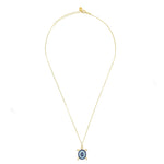 Turtle Turquoise Blue Pendant Necklace Gold.