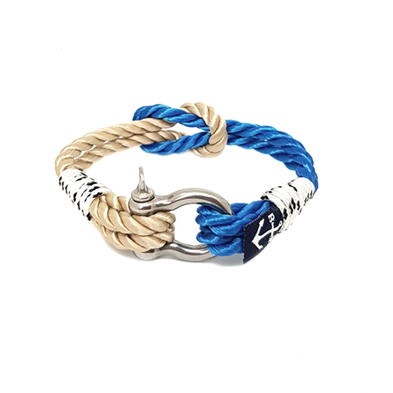 Pulsera náutica clásica de cuerda y azul real