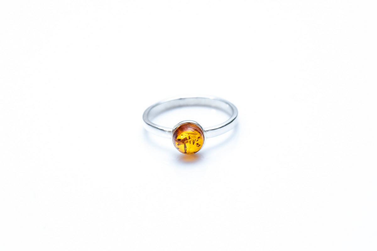 ESSENTIALS Mini Amber Stacking Ring - Selectique 