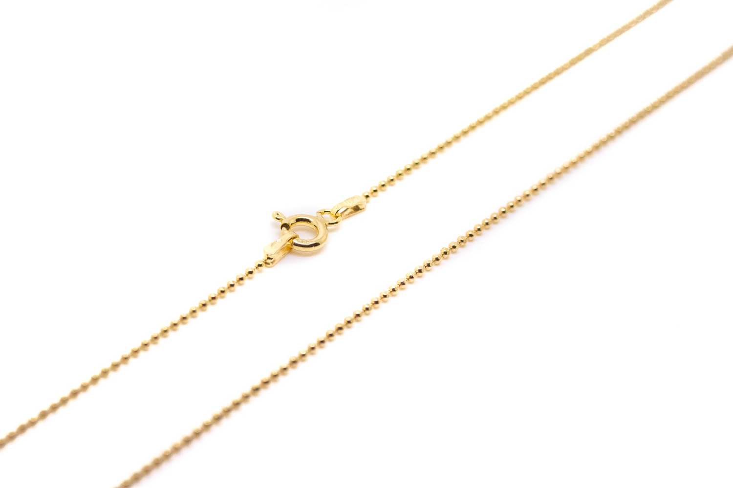 21.6" (55cm) Gold Plated Diamond Ball Chain