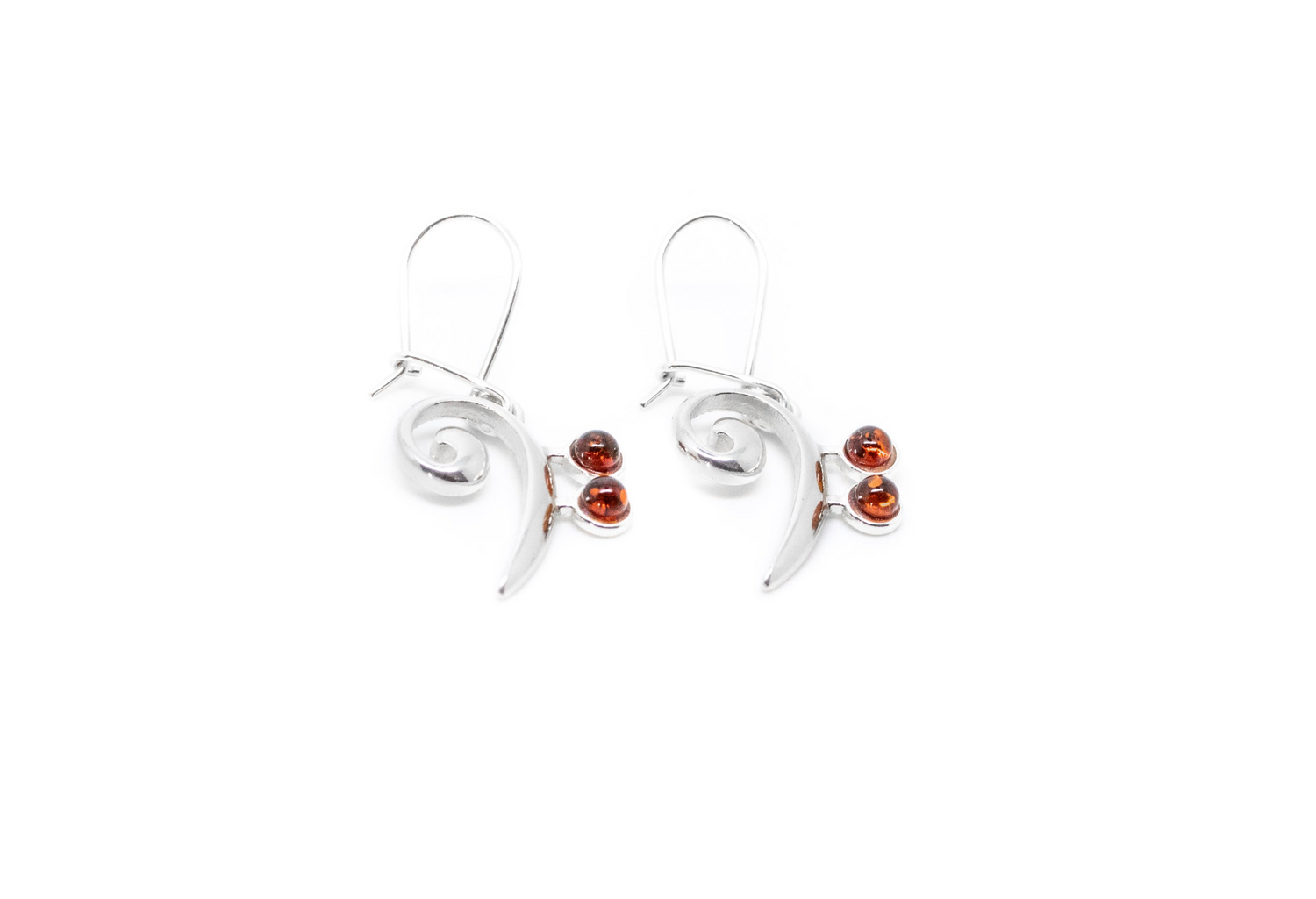 Bass Clef Gemstone Earrings