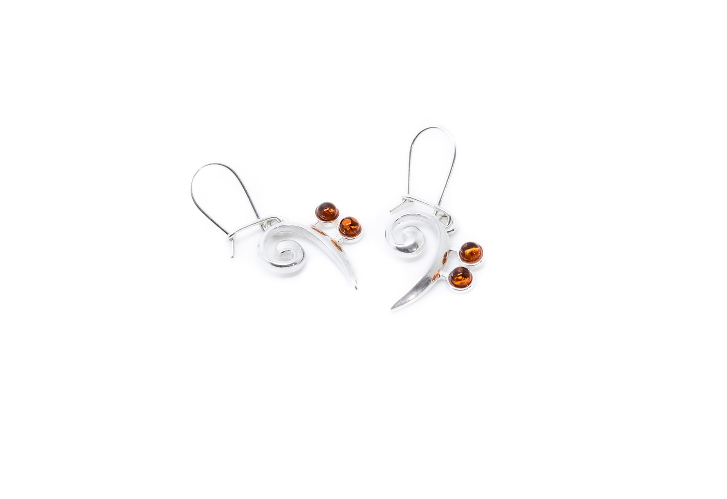 Bass Clef Gemstone Earrings