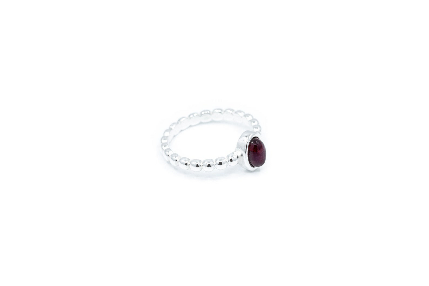 Cherry Amber Bubble Stacking Ring