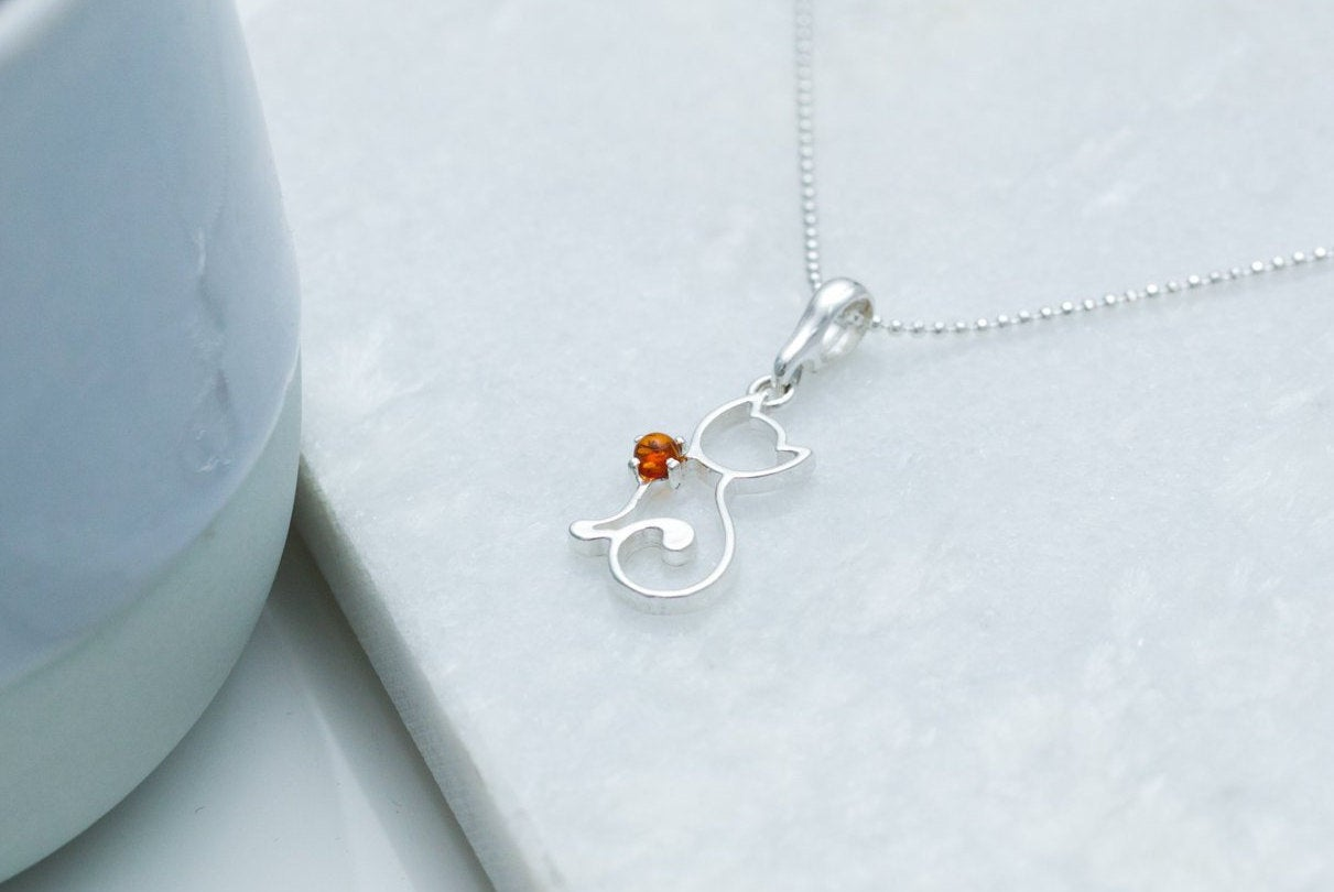 Dainty Cat Charm Necklace