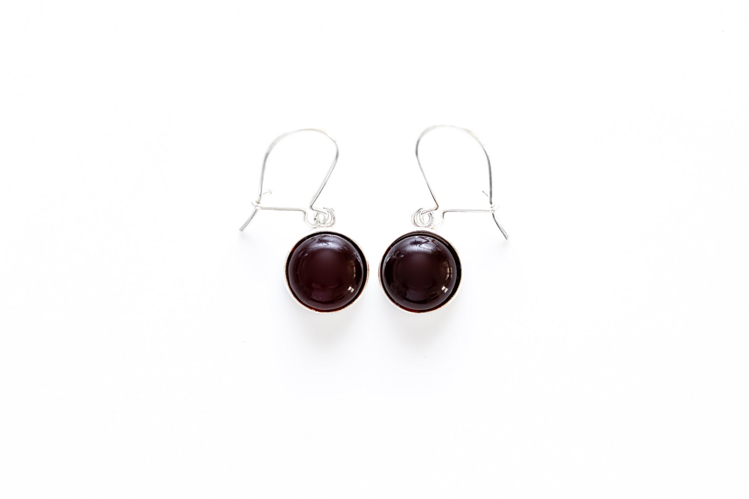 ESSENTIALS Cherry Red Amber Drop Earrings