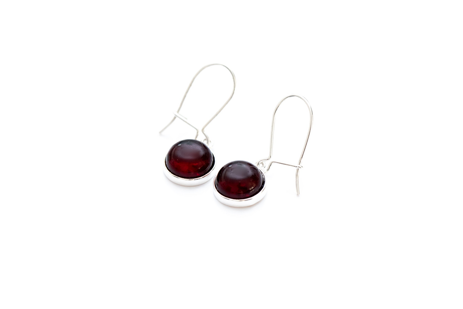 ESSENTIALS Cherry Red Amber Drop Earrings