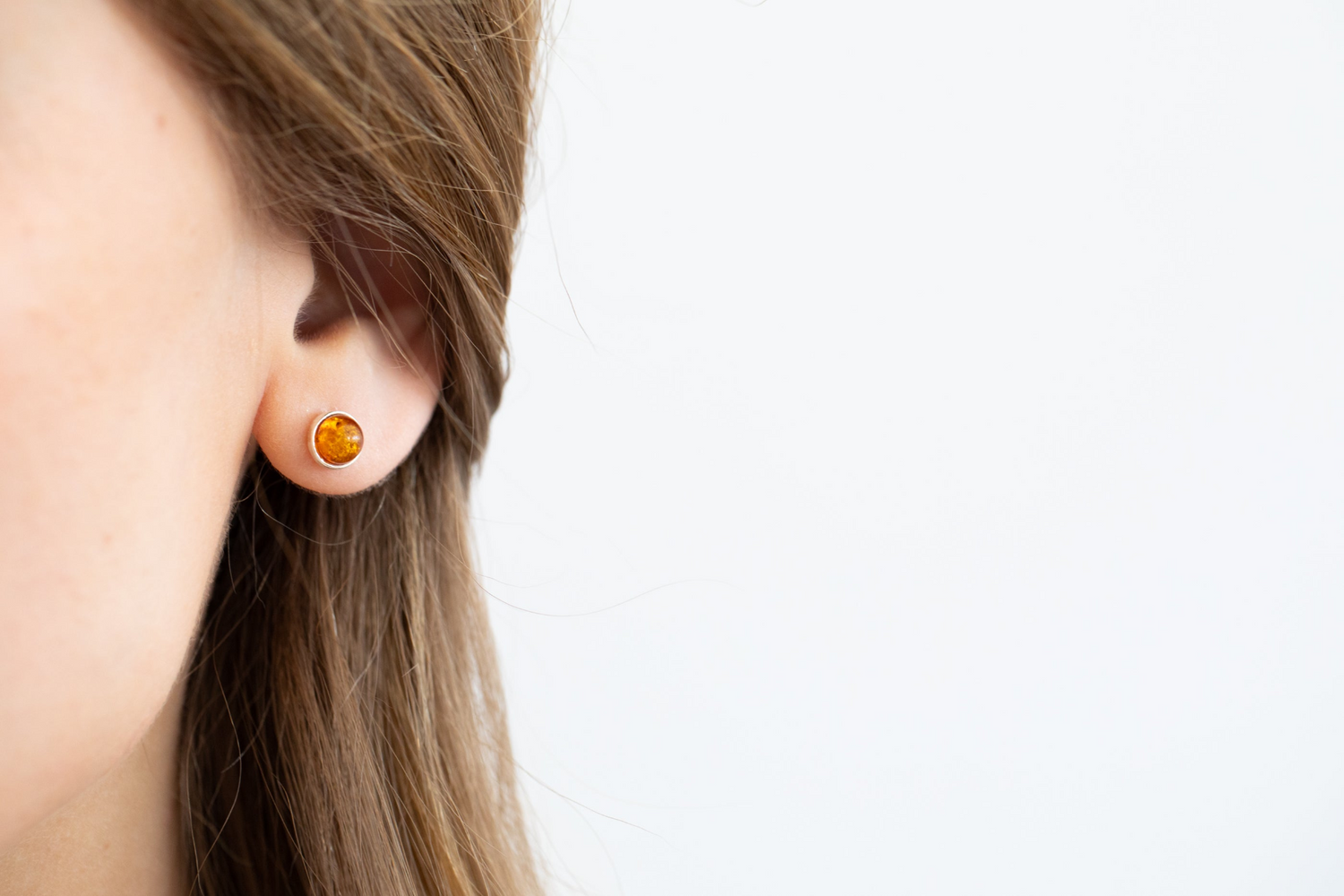 ESSENTIALS Mini Amber Stud Earrings