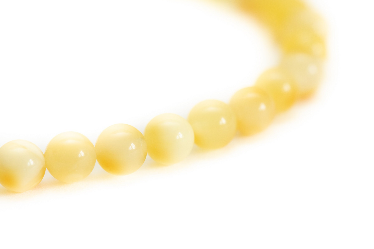 Mini Butterscotch Yellow Amber Sphere Bracelet