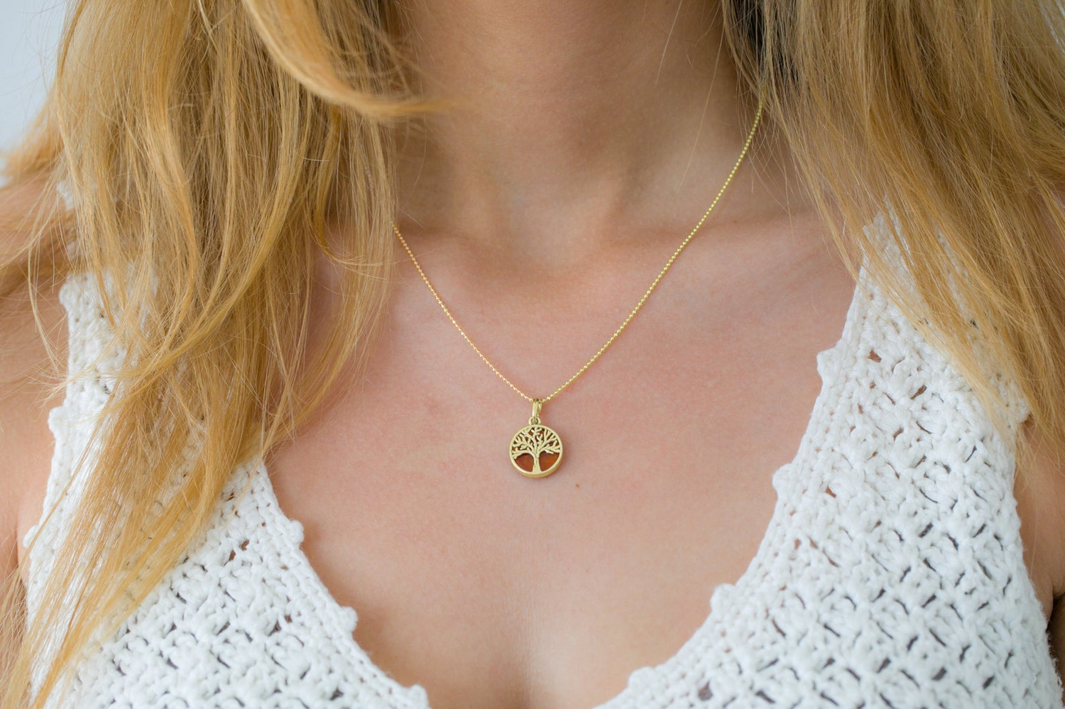 Mini Gold Plated Tree of Life Pendant