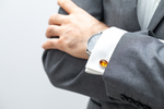 Quintessence Statement Amber Cufflinks - Selectique 