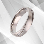 Gorgeous Mens Titanium Premium Wedding Engagement Band Ring 18Ct White.