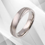 Gorgeous Mens Titanium Premium Wedding Engagement Band Ring 18Ct White.