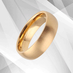 Mens Gents 18Ct Matt Finish Yellow Gold Plating Titanium Engagement.