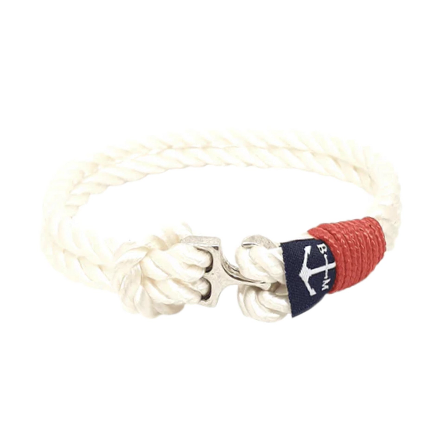 Pulsera náutica marinera blanca y roja