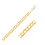 8.2mm 14k Yellow Gold Solid Curb Bracelet - Selectique 