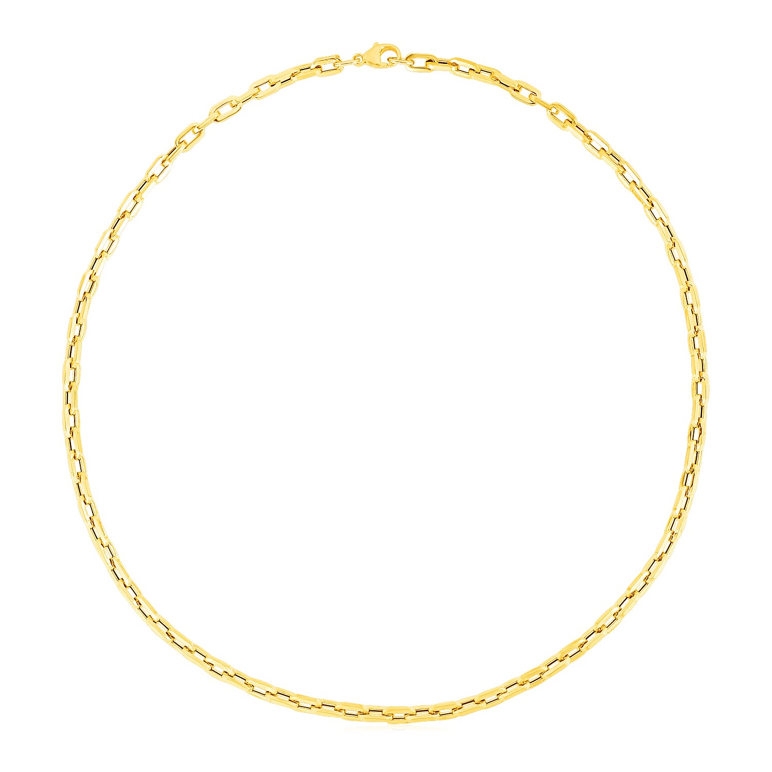 14k Yellow Gold Paperclip Chain Necklace - Selectique 