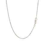 14k White Gold 20 inch Lariat Necklace with Diamonds - Selectique 