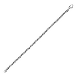 14k White Gold 7 1/2 inch Braid Link Bracelet - Selectique 