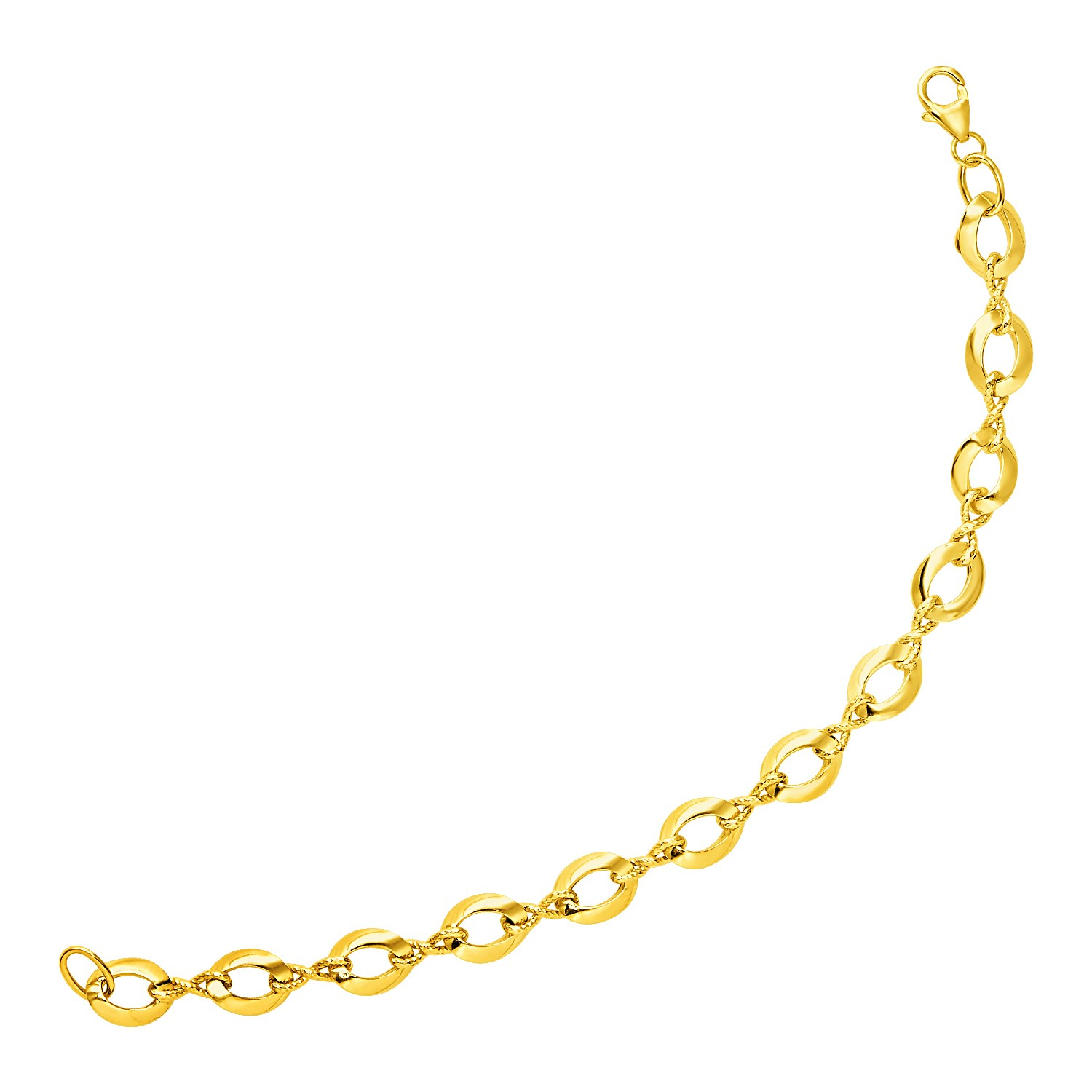 14k Yellow Gold Infinity Link Bracelet - Selectique 