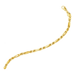 14k Yellow Gold 8 1/2 inch Figaro Chain Bracelet - Selectique 